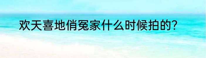 欢天喜地俏冤家什么时候拍的？