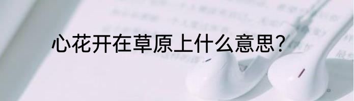 心花开在草原上什么意思？