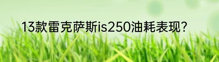 13款雷克萨斯is250油耗表现？