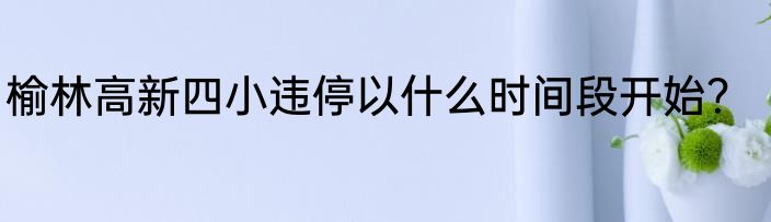 榆林高新四小违停以什么时间段开始？