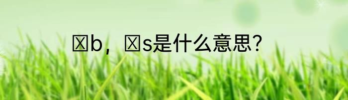 σb，σs是什么意思？