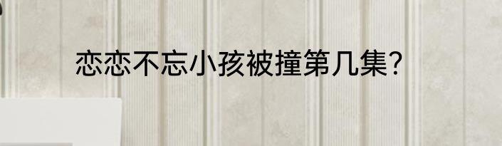 恋恋不忘小孩被撞第几集？