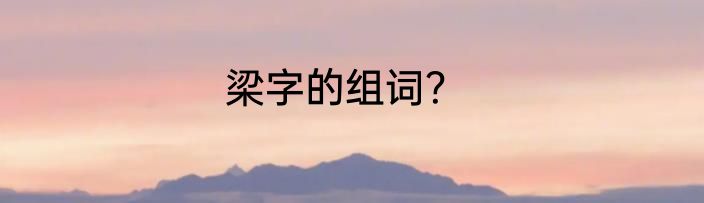 梁字的组词？