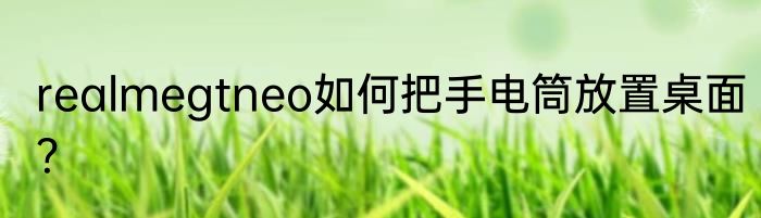 realmegtneo如何把手电筒放置桌面？