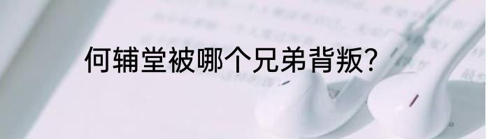 何辅堂被哪个兄弟背叛？