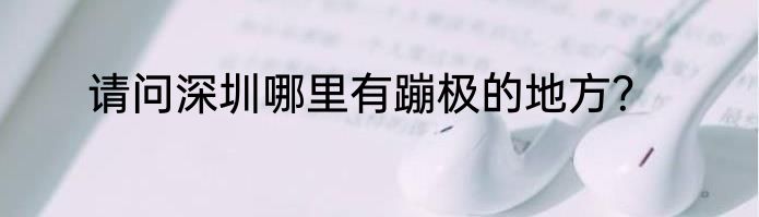 请问深圳哪里有蹦极的地方？