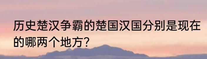 历史楚汉争霸的楚国汉国分别是现在的哪两个地方？