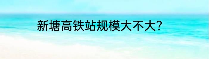 新塘高铁站规模大不大？
