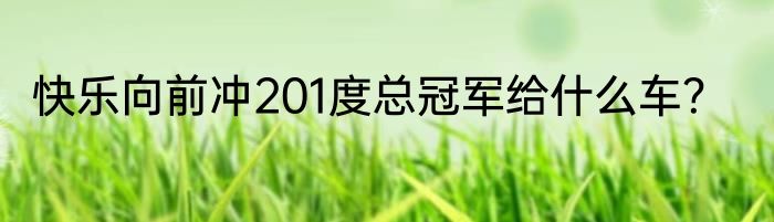快乐向前冲201度总冠军给什么车？