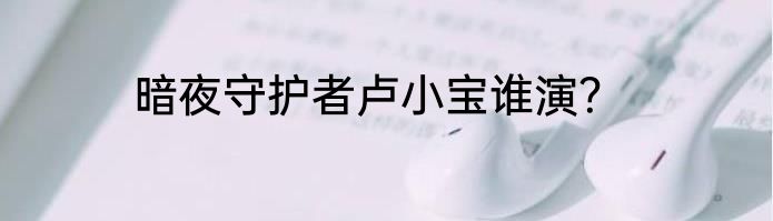 暗夜守护者卢小宝谁演？
