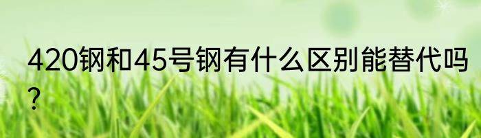 420钢和45号钢有什么区别能替代吗？