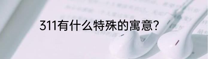 311有什么特殊的寓意？