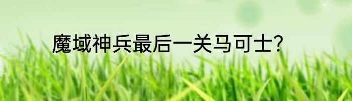魔域神兵最后一关马可士？
