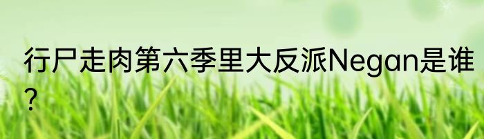 行尸走肉第六季里大反派Negan是谁？