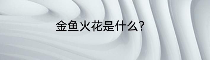 金鱼火花是什么？