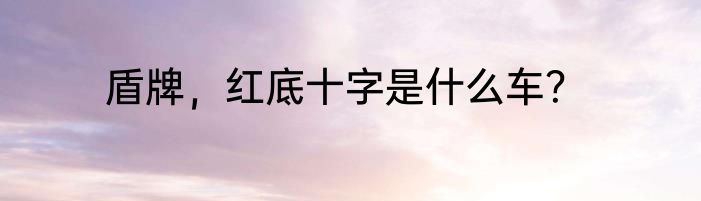 盾牌，红底十字是什么车？