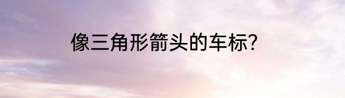 像三角形箭头的车标？