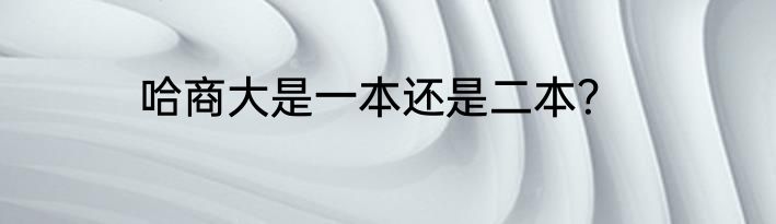 哈商大是一本还是二本？