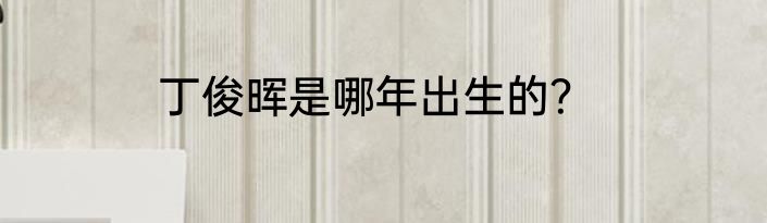 丁俊晖是哪年出生的？