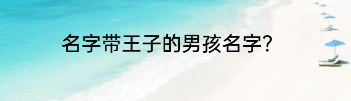 名字带王子的男孩名字？