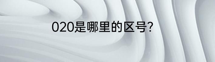 020是哪里的区号?