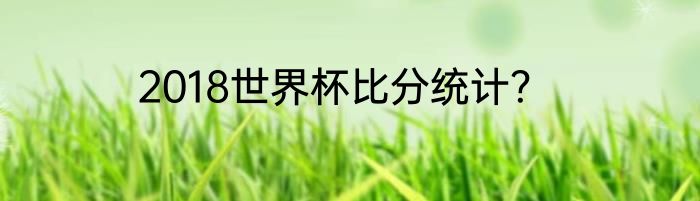 2018世界杯比分统计？