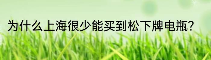 为什么上海很少能买到松下牌电瓶？