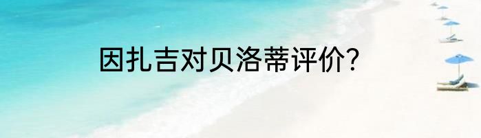 因扎吉对贝洛蒂评价？