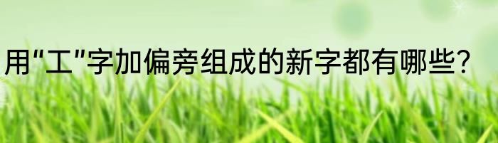 用“工”字加偏旁组成的新字都有哪些？