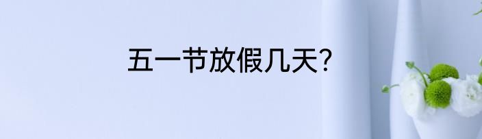 五一节放假几天？