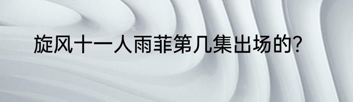 旋风十一人雨菲第几集出场的？