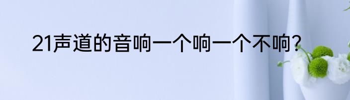 21声道的音响一个响一个不响？