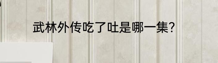 武林外传吃了吐是哪一集？