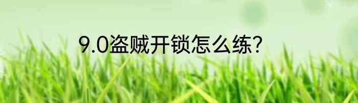 9.0盗贼开锁怎么练？