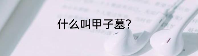 什么叫甲子墓？