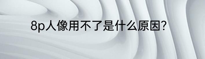 8p人像用不了是什么原因？