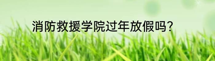 消防救援学院过年放假吗？