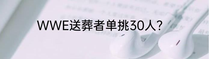 WWE送葬者单挑30人？