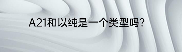 A21和以纯是一个类型吗？