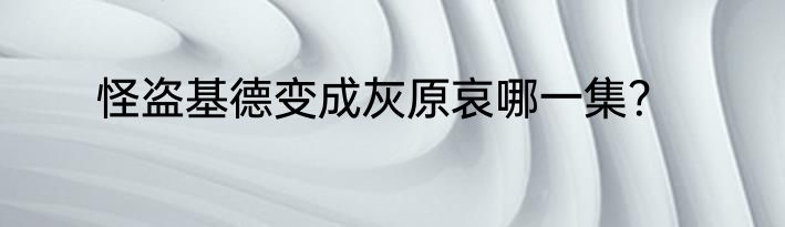 怪盗基德变成灰原哀哪一集？