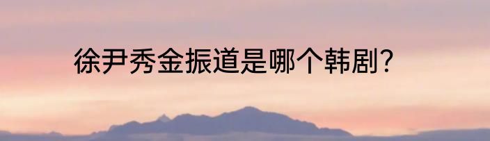 徐尹秀金振道是哪个韩剧？