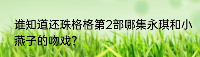 谁知道还珠格格第2部哪集永琪和小燕子的吻戏？