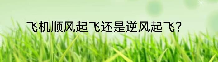 飞机顺风起飞还是逆风起飞？