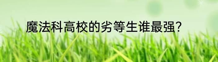 魔法科高校的劣等生谁最强？