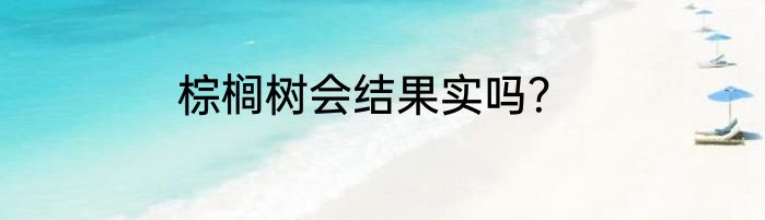 棕榈树会结果实吗？