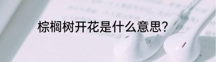 棕榈树开花是什么意思？