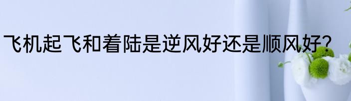 飞机起飞和着陆是逆风好还是顺风好？