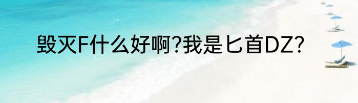 毁灭F什么好啊?我是匕首DZ？