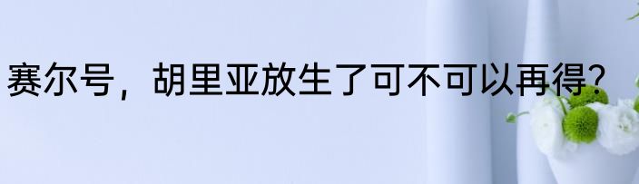 赛尔号，胡里亚放生了可不可以再得？