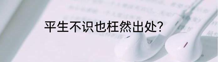 平生不识也枉然出处？